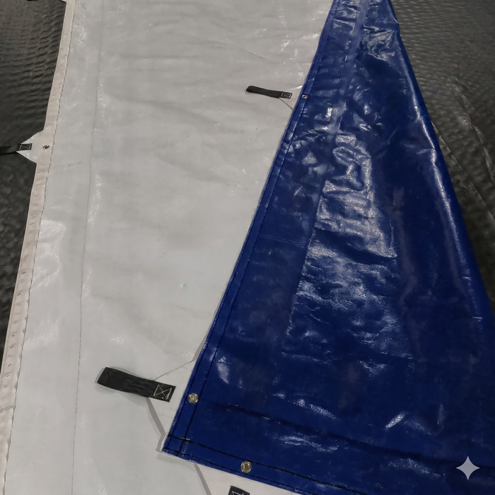 Hay Tarp Cover with Hand Straps 16 Mil Black White Extra Heavy Duty Poly(QuickShip)