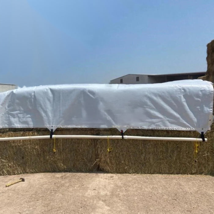 Hay Tarp Cover with Hand Straps 16 Mil Black White Extra Heavy Duty Poly(QuickShip 3 Days)