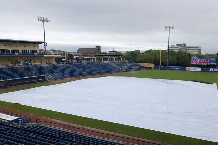 Heavy Duty Baseball Infield Tarp | 12 mil Athletic Field Cover USA Made
