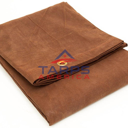 Mildew & Water Resistant Brown Canvas Tarp by GuardMax® - Tarps America