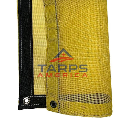 Yellow 8 oz. Medium Duty Vinyl Coated Mesh Tarp by ShadeMax® - Tarps America