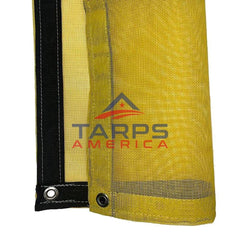 Yellow 8 oz. Medium Duty Vinyl Coated Mesh Tarp by ShadeMax® - Tarps America