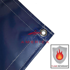 18 oz Heavy Duty Blue Coated Vinyl Fire Retardant Tarp by AtlasShield®