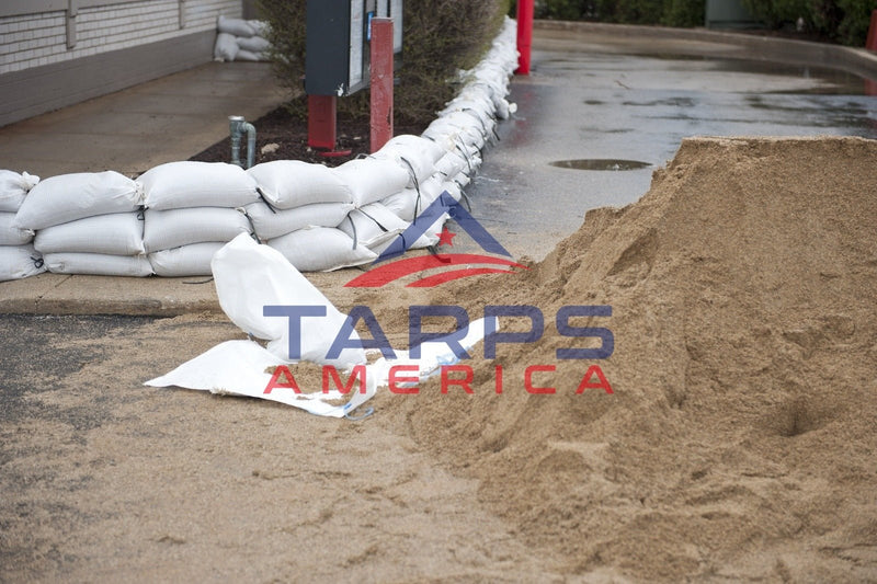 Sandbags 14"x26" Pack of 10 White with Tie Wrap